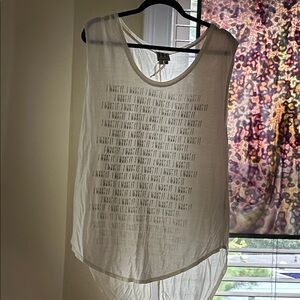 Haute Hippie White Sleeveless Top